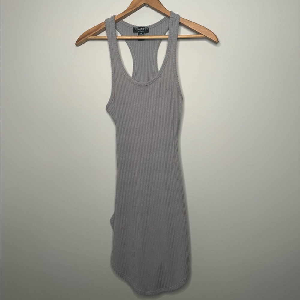 REVAMPED GREY SCOOP DRESS